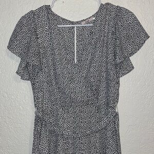 Mon Ami Black and White Spotted dress
